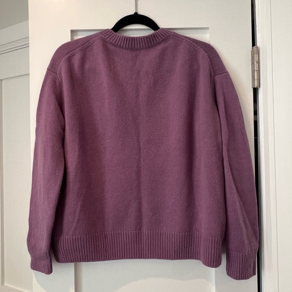 Vince Cashmere Purple Crew Neck Sweater - Picture 2 of 8